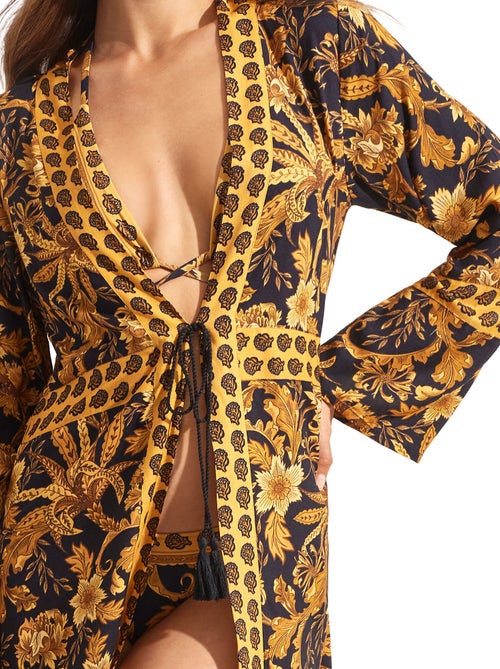 Kimono long de plage acanthus - Kiabi Kimono long de plage acanthus - Kiabi