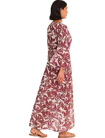 Kimono long de plage salvia