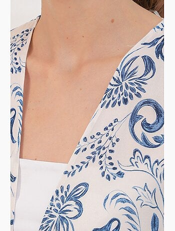Kimono long imprimé en viscose bdart