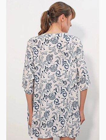 Kimono long imprimé en viscose bdart
