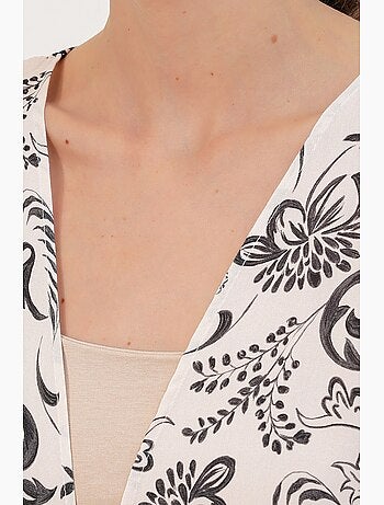 Kimono long imprimé en viscose bdart