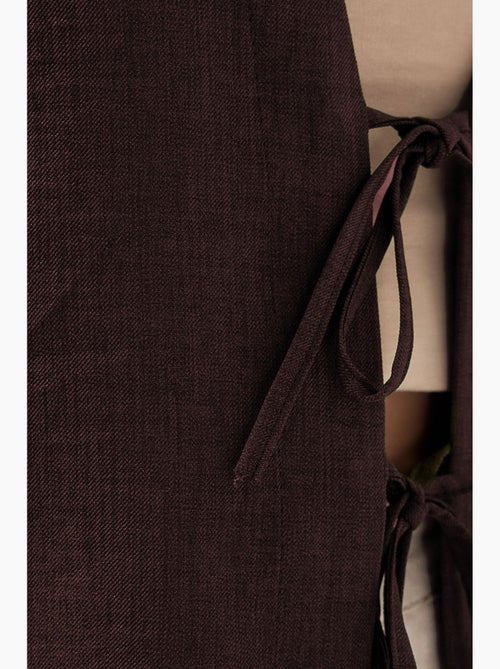 Kimono-vest met v-hals viscosemix bdart - Kiabi