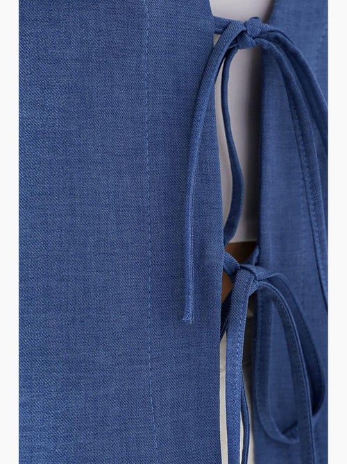 Kimono-vest met v-hals viscosemix bdart - Kiabi Kimono-vest met v-hals viscosemix bdart - Kiabi