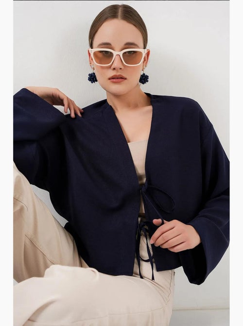 Kimono-vest met v-hals viscosemix bdart - Kiabi Kimono-vest met v-hals viscosemix bdart - Kiabi