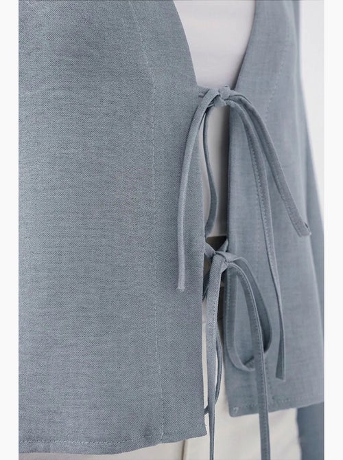 Kimono-vest met v-hals viscosemix bdart - Kiabi