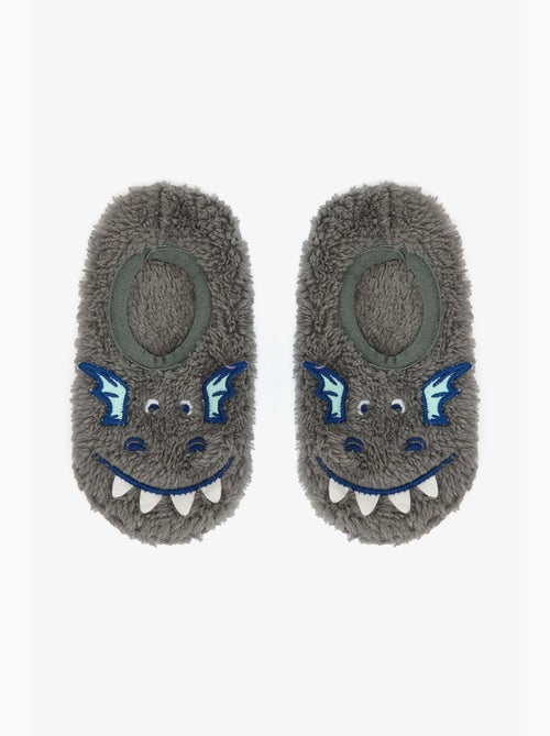 Kinder huisslof met drakenborduursel, accessoire en antislipzool penti - Kiabi Kinder huisslof met drakenborduursel, accessoire en antislipzool penti - Kiabi