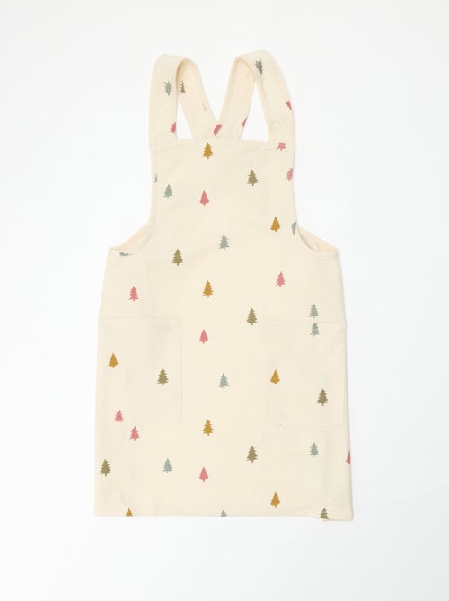 Kinder schort met kerstprint van katoen 55x49 cm - Kiabi