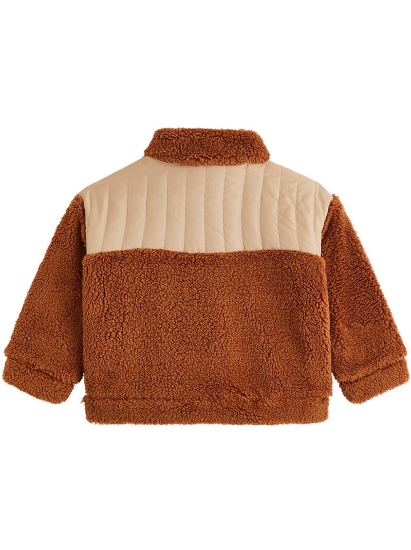 Kinder sherpa-jas moka Bruin - Kiabi