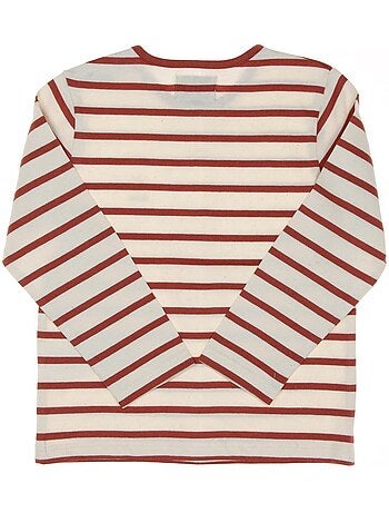 Kinder t-shirt marinière roze/beige eom loris