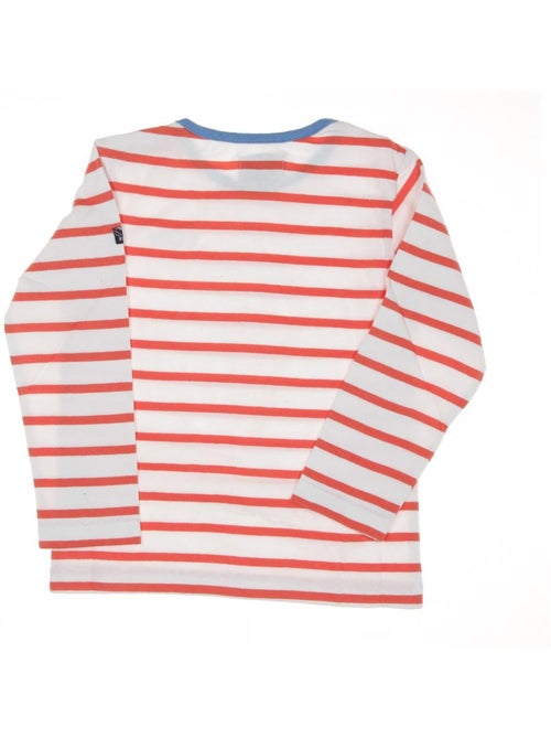 Kinder T-shirt Marinière Wit/Koraal Eloris - Kiabi Kinder T-shirt Marinière Wit/Koraal Eloris - Kiabi