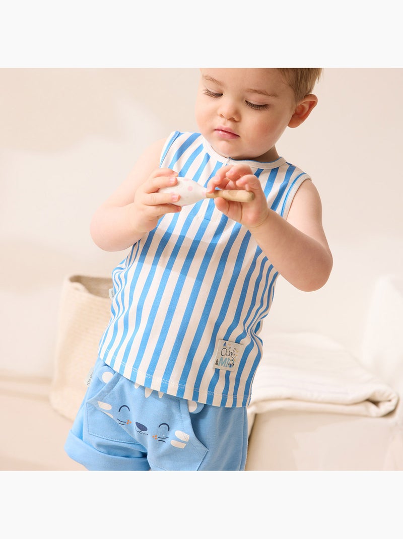 Kinder tanktop Biscarosse Blauw - Kiabi