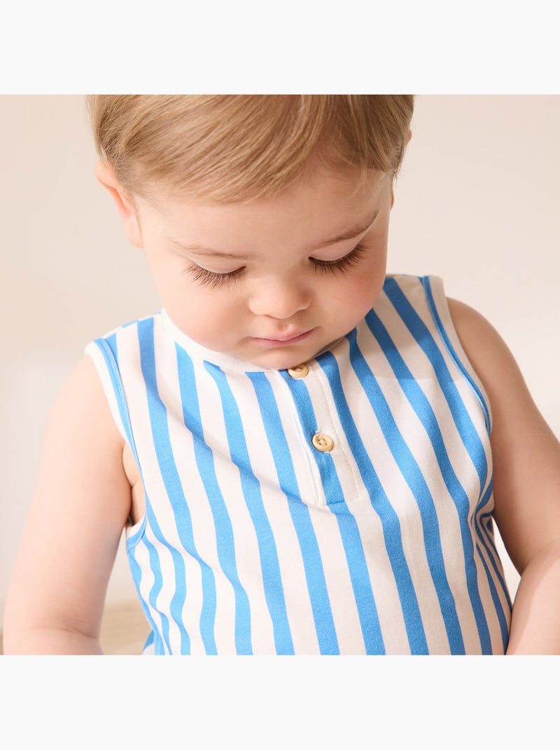 Kinder tanktop Biscarosse Blauw - Kiabi