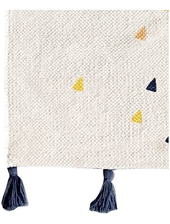 Kinder vloerkleed LALAMA cactus katoen geweven – 50 x 120 cm pompons Future Home