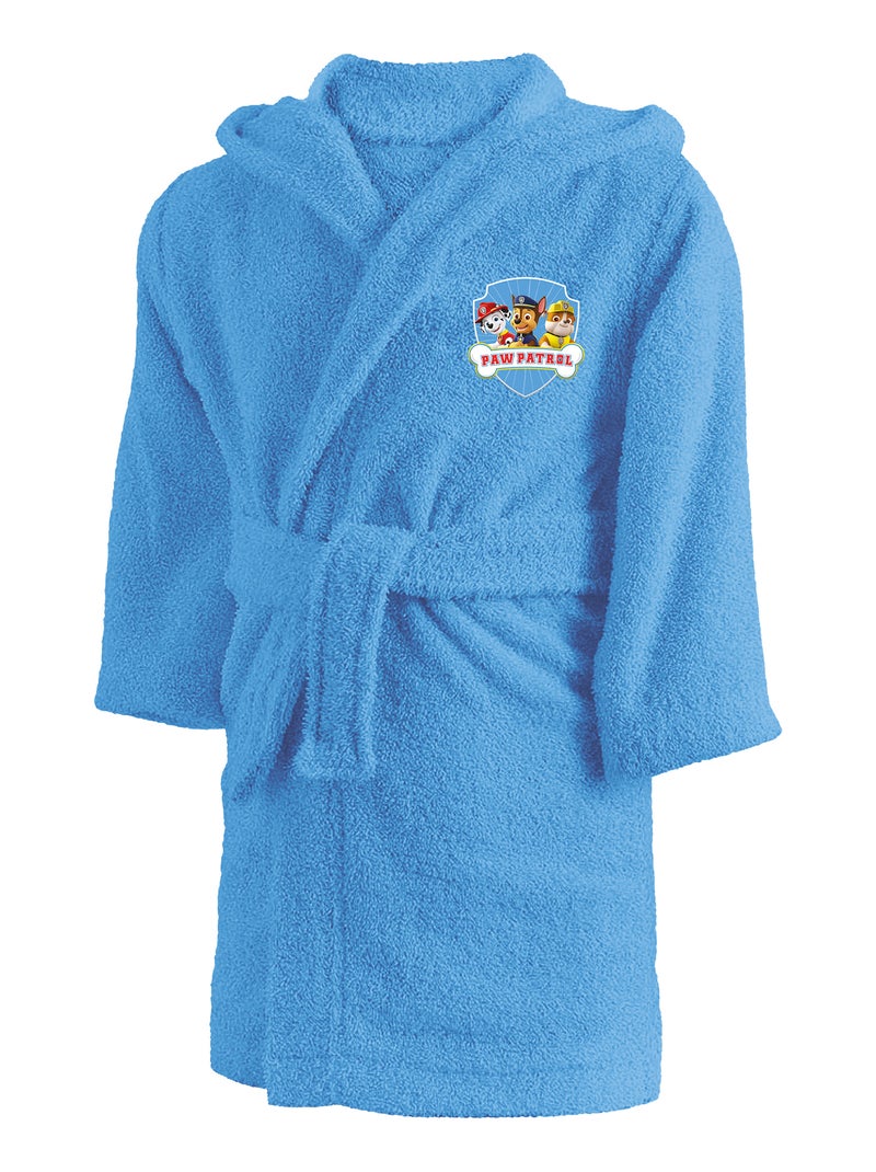 Kinderbadjas met capuchon 100% katoen, paw patrol team Blauw - Kiabi