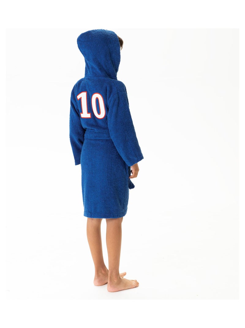 Kinderbadjas met kap 100% katoen, psg magique Blauw - Kiabi