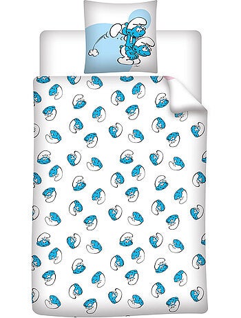 Kinderbeddengoed De Smurfen 140x200 cm + Sloop 65x65 cm Katoenmix