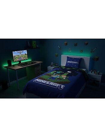 Kinderbeddengoed Minecraft 140x200 cm + Sloop 65x65 cm Katoenmix