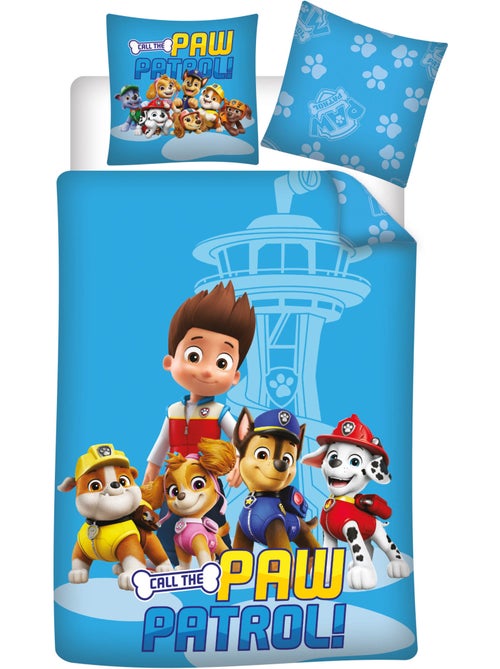 Kinderbeddengoed PAW Patrol 140x200 cm + Sloop 63x63 cm 100% Polyester - Kiabi