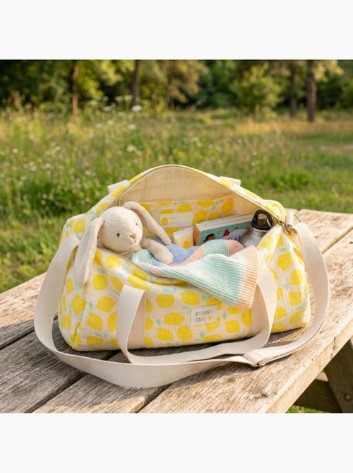 Kinderbowlingtas van katoen met citroenprint - Kiabi