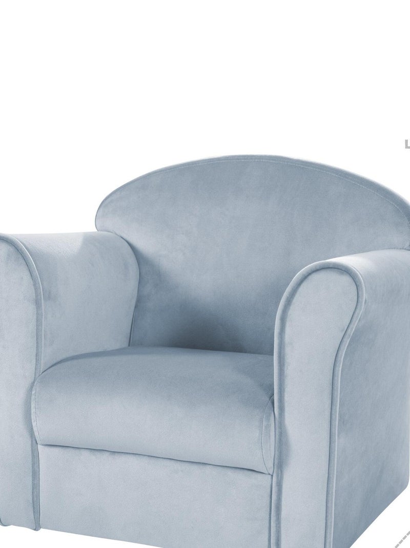 Kinderclubfauteuil van zacht velours - ROBA 'lil sofa' Lichtblauw - Kiabi