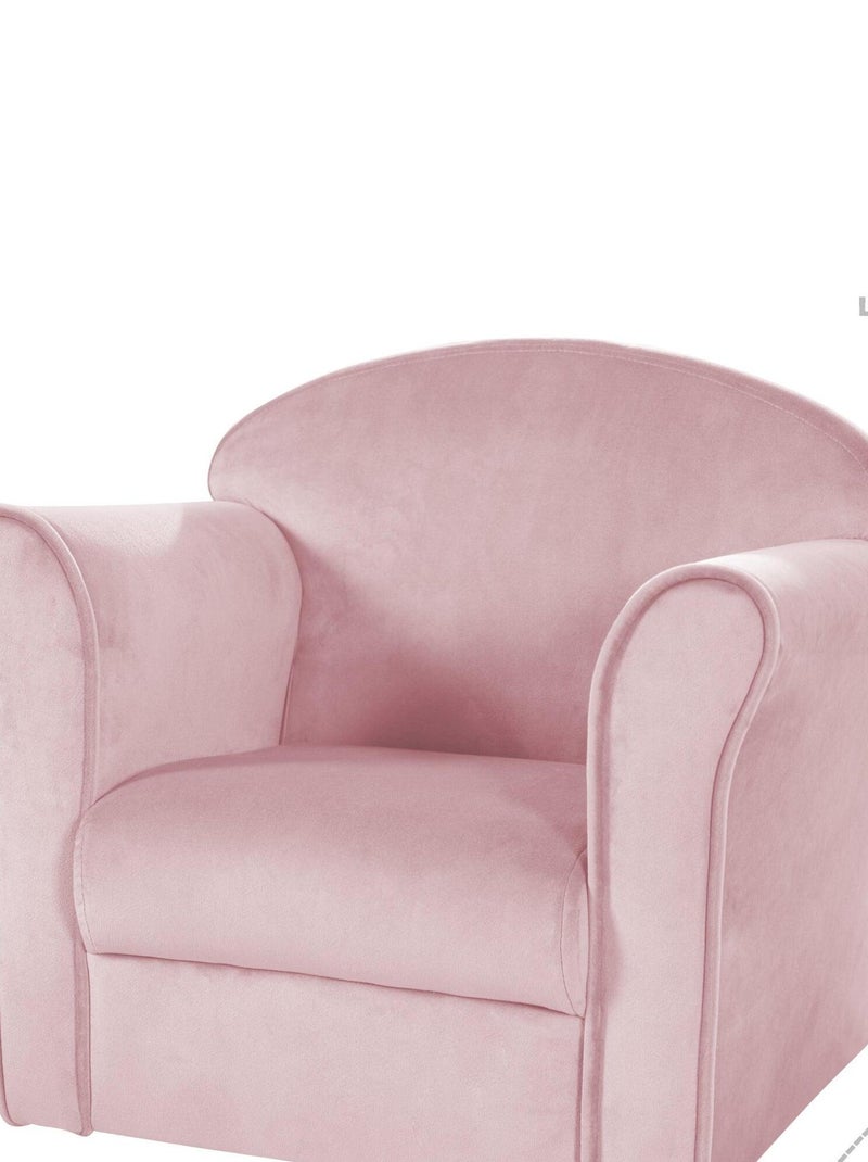 Kinderclubfauteuil van zacht velours - ROBA 'lil sofa' Roze - Kiabi