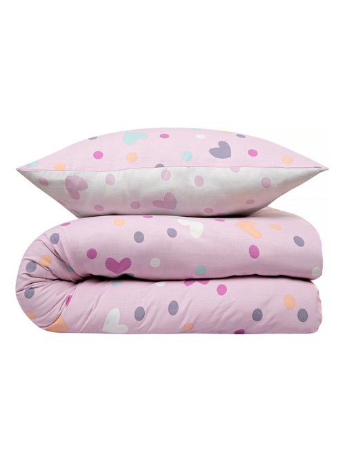 Kinderdekbedovertrekset 'Mila' omkeerbaar 140 x 200 cm roze – Future Home - Kiabi Kinderdekbedovertrekset 'Mila' omkeerbaar 140 x 200 cm roze – Future Home - Kiabi
