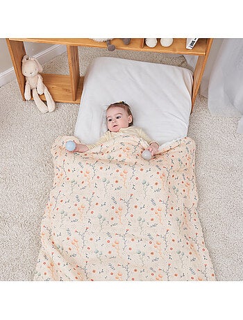 Kinderdeken 100x135 van OEKO-TEX mousselinekatoen en minky | SUPERBE BEBE