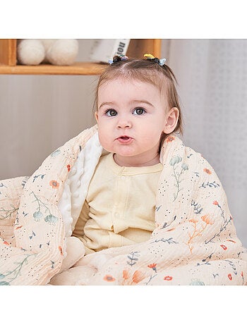 Kinderdeken 100x135 van OEKO-TEX mousselinekatoen en minky | SUPERBE BEBE