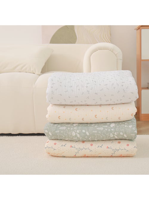 Kinderdeken 75x100 van OEKO-TEX mousselinekatoen en minky | SUPERBE BEBE - Kiabi Kinderdeken 75x100 van OEKO-TEX mousselinekatoen en minky | SUPERBE BEBE - Kiabi