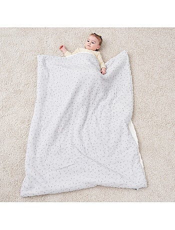 Kinderdeken 100x135 van OEKO-TEX mousselinekatoen en minky | SUPERBE BEBE