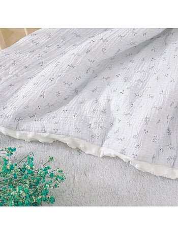 Kinderdeken 100x135 van OEKO-TEX mousselinekatoen en minky | SUPERBE BEBE
