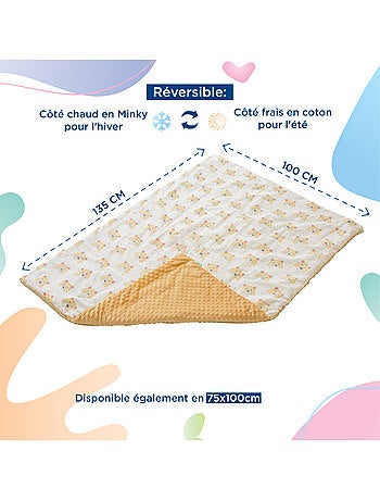 Kinderdeken van OEKO-TEX katoen en minky | SUPERBE BEBE