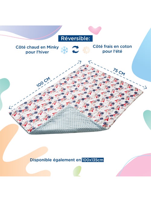 Kinderdeken van OEKO-TEX katoen en minky | SUPERBE BEBE - Kiabi Kinderdeken van OEKO-TEX katoen en minky | SUPERBE BEBE - Kiabi