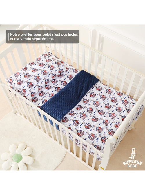 Kinderdeken van OEKO-TEX katoen en minky | SUPERBE BEBE - Kiabi Kinderdeken van OEKO-TEX katoen en minky | SUPERBE BEBE - Kiabi