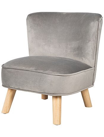 Kinderfauteuil van velours met poten van massief hout - ROBA 'lil sofa'