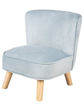 Kinderfauteuil van velours met poten van massief hout - ROBA 'lil sofa'