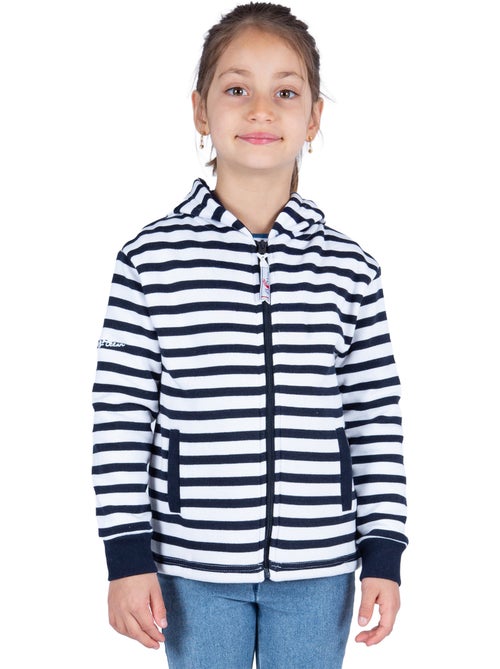 Kinderjas met ritssluiting, gemaakt van fleece, model 'Breizh Océan', katoenen jas - Kiabi Kinderjas met ritssluiting, gemaakt van fleece, model 'Breizh Océan', katoenen jas - Kiabi