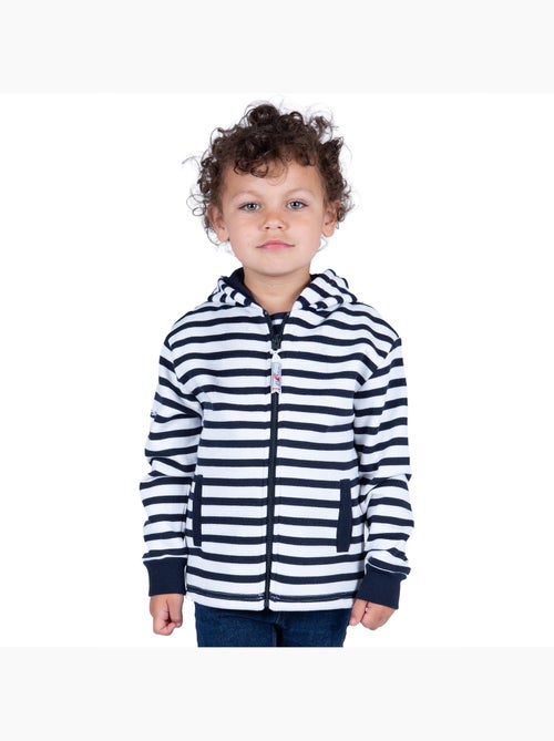 Kinderjas met ritssluiting, gemaakt van fleece, model 'Breizh Océan', katoenen jas - Kiabi Kinderjas met ritssluiting, gemaakt van fleece, model 'Breizh Océan', katoenen jas - Kiabi