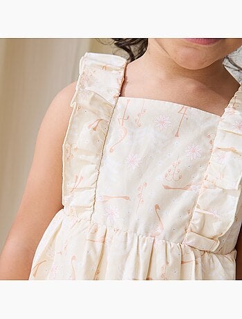 Kinderjurk van poplin zomerpoëzie