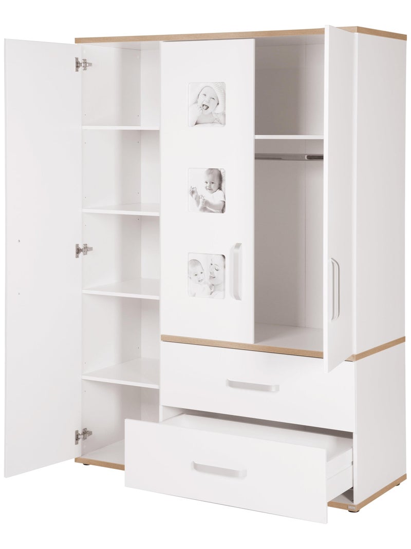 Kinderkast met 3 deuren en 2 lades 'pia' roba Wit - Kiabi