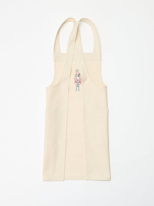 Kinderkeukenschort met kerstprint van katoen 55x49 cm - Kiabi