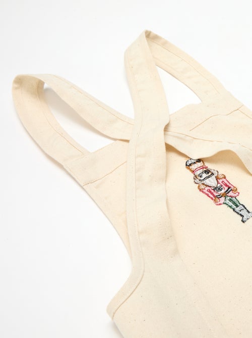 Kinderkeukenschort met kerstprint van katoen 55x49 cm - Kiabi