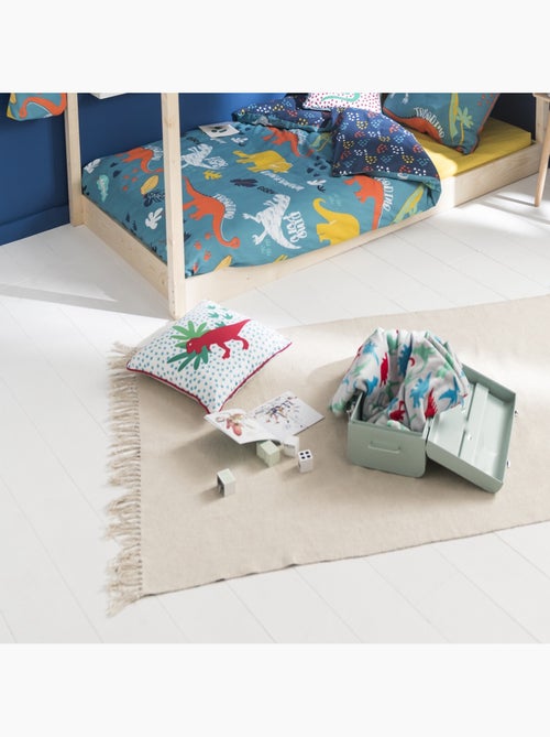 Kinderplaid 'Dino' polyester met dinosaurusprint 130 x 150 cm grijs – Future Home - Kiabi Kinderplaid 'Dino' polyester met dinosaurusprint 130 x 150 cm grijs – Future Home - Kiabi