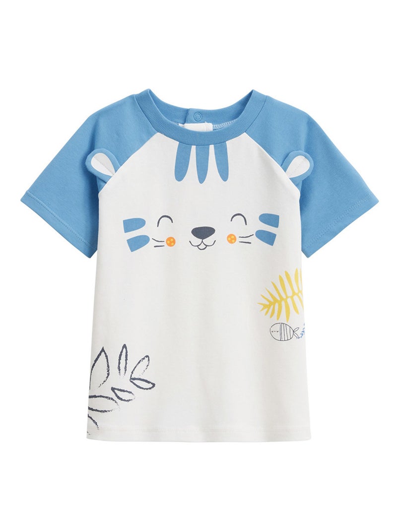 Kinderpyjama met korte mouwen Biscarosse Ecru - Kiabi