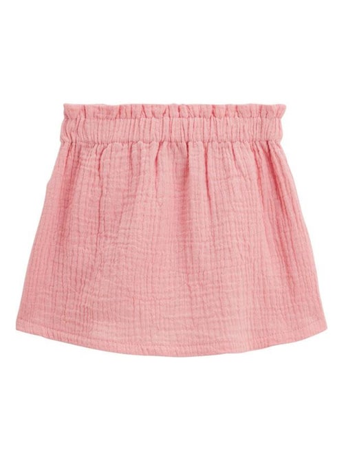 Kinderrokje van Caribisch roze katoenen gaas - Kiabi