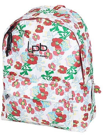 Kinderrugzak 42 cm Prairie bloemen meerkleurig met vakken met ritssluiting Les Petites Bombes