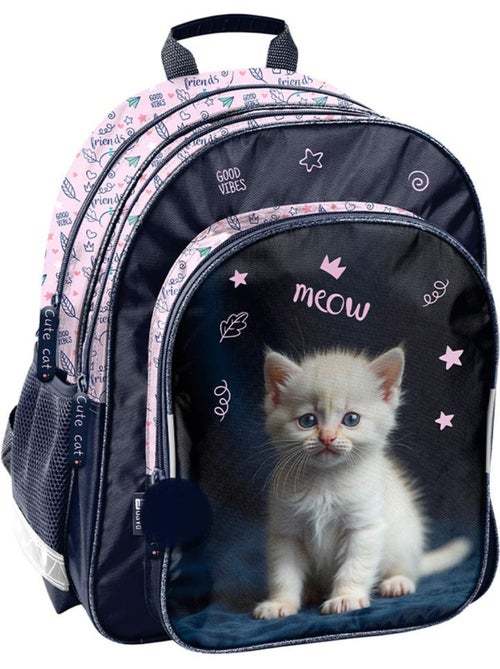 Kinderrugzak Chaton Wit 38 cm, 2 ritsvakken - Kiabi Kinderrugzak Chaton Wit 38 cm, 2 ritsvakken - Kiabi