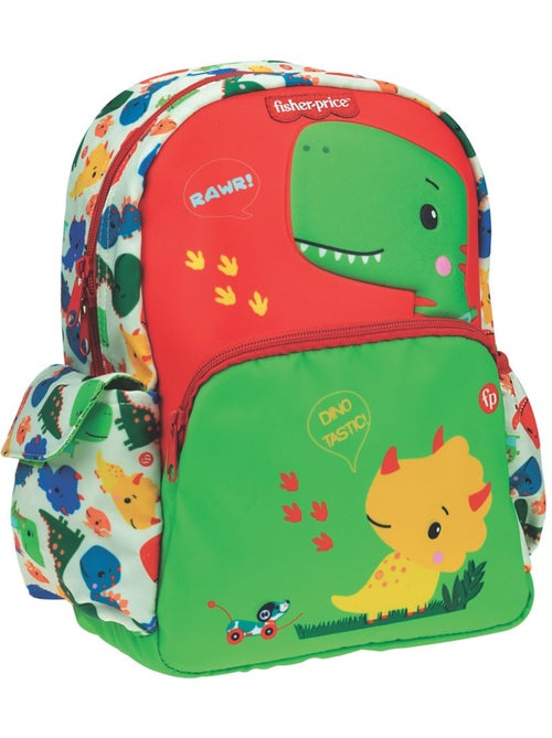Kinderrugzak dinosaurus 30 cm – 12 L, vakken met ritssluiting Fisher Price - Kiabi