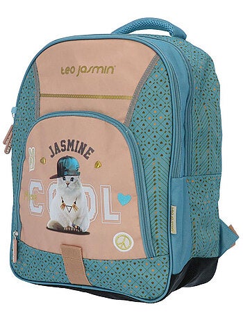 Kinderrugzak TEO JASMIN 'Jasmine Cat' 42 cm met 2 vakken met ritssluiting