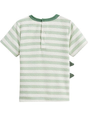 Kinderset: t-shirt en korte broek van badstof met een grappige crocro-print.